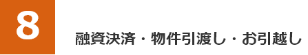 融資決済・物件引渡し・お引越し